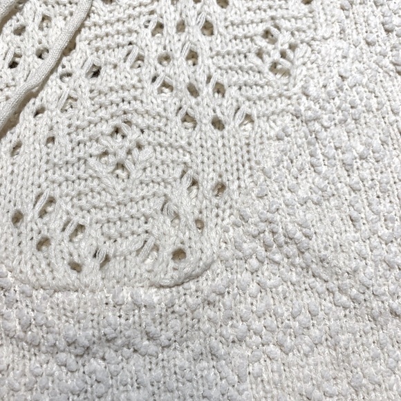 POL Boho Crochet Knit Hooded Pullover Popcorn Sweater Women Oversized Small - Picture 6 of 10